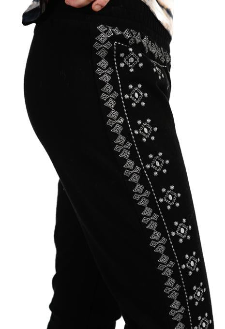 3/4 Embroidered Pants