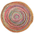 120Cm Round Braided Chindi & Jute Rug