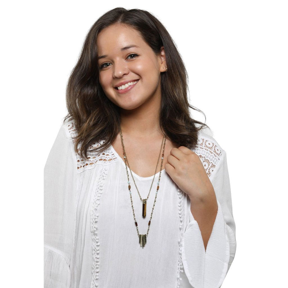 2 Line Point Necklace
