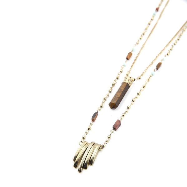 2 Line Point Necklace