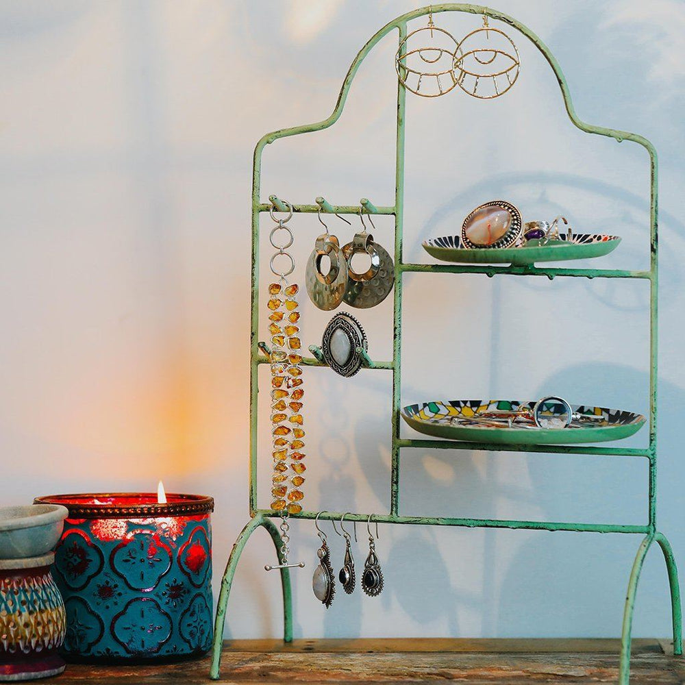 2 Tier Iron Jewellery Stand