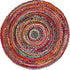 200Cm Round Braided Chindi Rug