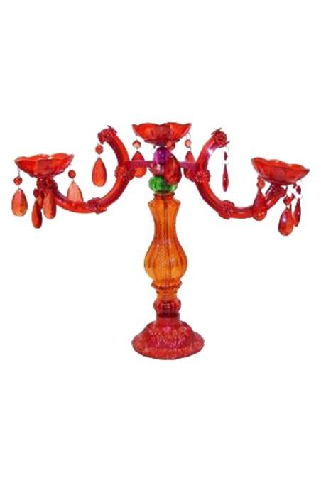 3 Arm Candelabra - Multi Colour