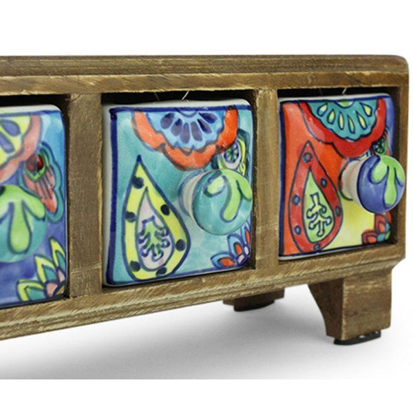 3 Drawer Handpainted Ceramic Box
